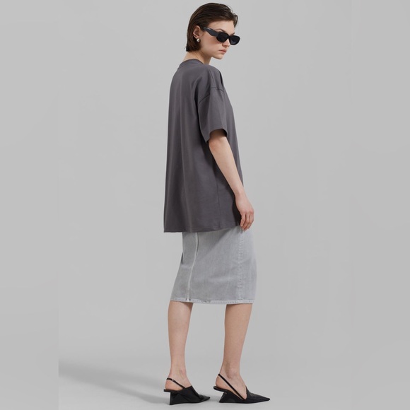 Haikure Tiger Pencil Skirt Denim Shifting Grey 24 00 - Picture 3 of 8